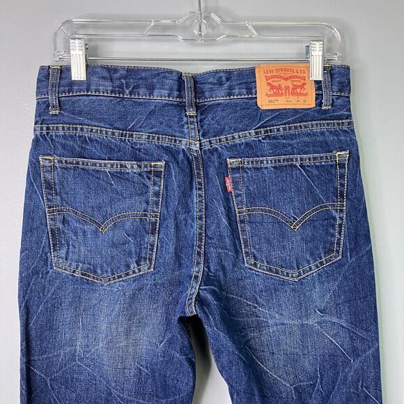 Levi's 502 Tapered Leg Regular Fit Jeans in Valencia Distressed Denim Boy's 16R - Picture 11 of 14